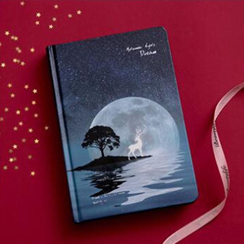 2 PCS Starry Luminous Hand Ledger Simple Coloring Page Hand-painted Notebook, Size: A5 (0313C-Tree)