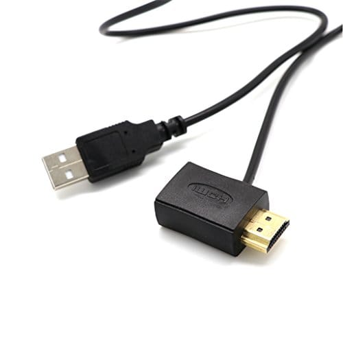 Convertor + 50cm USB 2.0 Male Charger Cable Lead HDMI Male to Female M/F Splitter Adapter for HDTV, PlayStation 3, DVD