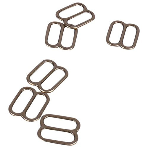 100Pc Metal Bra Strap Adjuster Slider 8 Hook Lingerie Adjustment Buckle 6mm