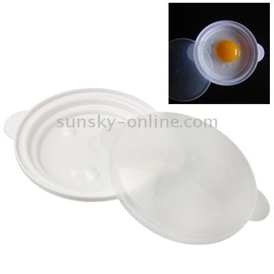 Plastic Microwave Oven Cute Monkey Shaped Egg Poacher Boiler Steamer (White)