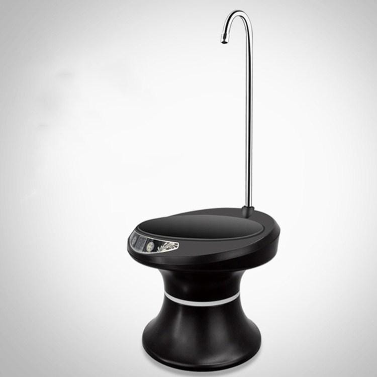Tray Bucket Water Pump USB Rechargeable Wireless Electric Mineral Water Bucket Automatic Water Dispenser (Black)