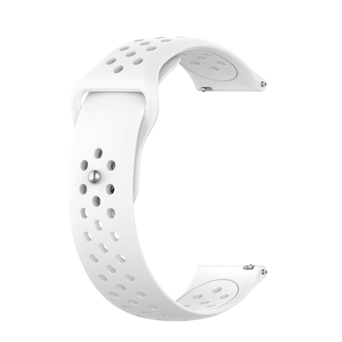 For Huami Amazfit Youth Edition Silicone Breathable Watch Strap (White)