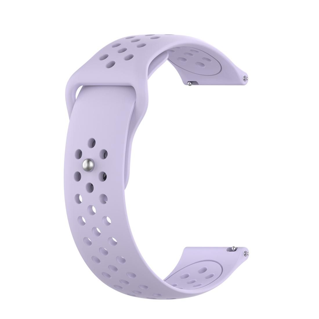 For Huami Amazfit Youth Edition Silicone Breathable Watch Strap (Light Purple)