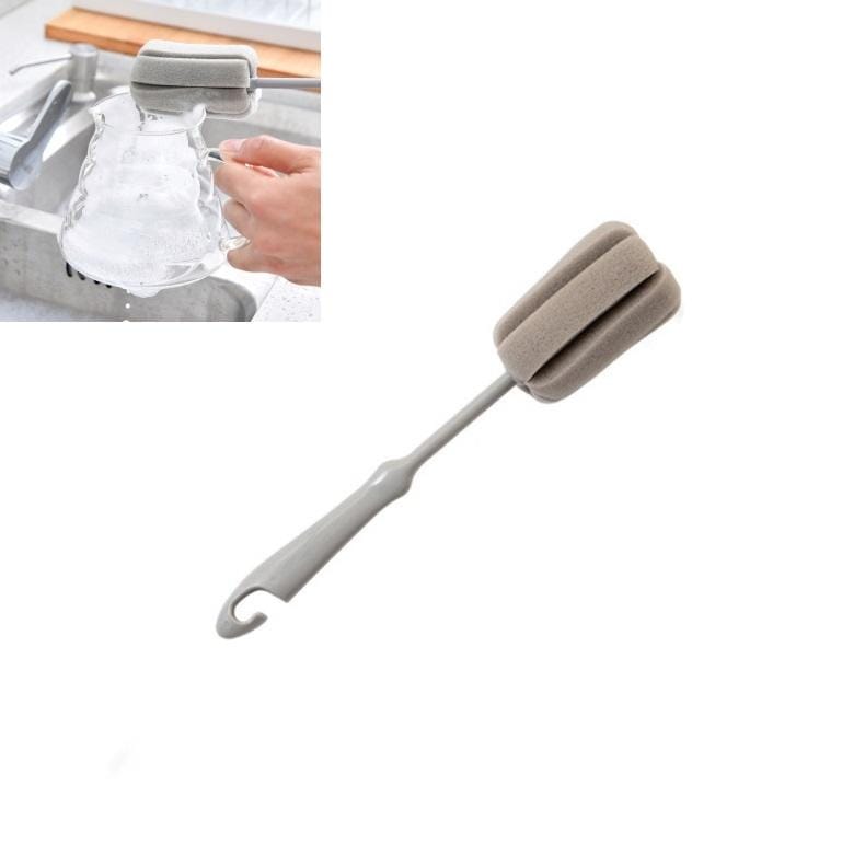 3 PCS Cup Brush Insulation Cup Feeding Bottle Sponge Wiper Easy To Clean Kitchen Sponge Wiper, Size:Short
