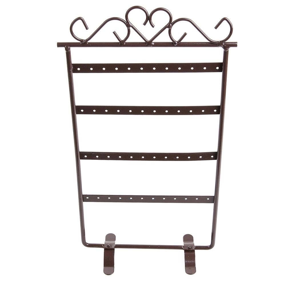 Earrings Necklace Jewelry Stand Holder Display Rack (White)