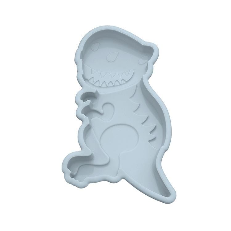 6 PCS Cartoon Animal Shape Silicone Non-cut high Temperature Baking Cake Mold, Style:Dinosaur (Pink)