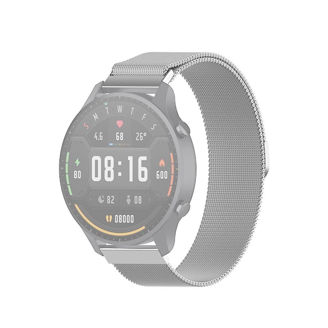 For Xiaomi Watch Color 22mm Milan Wrist Strap Watchband (Silver)