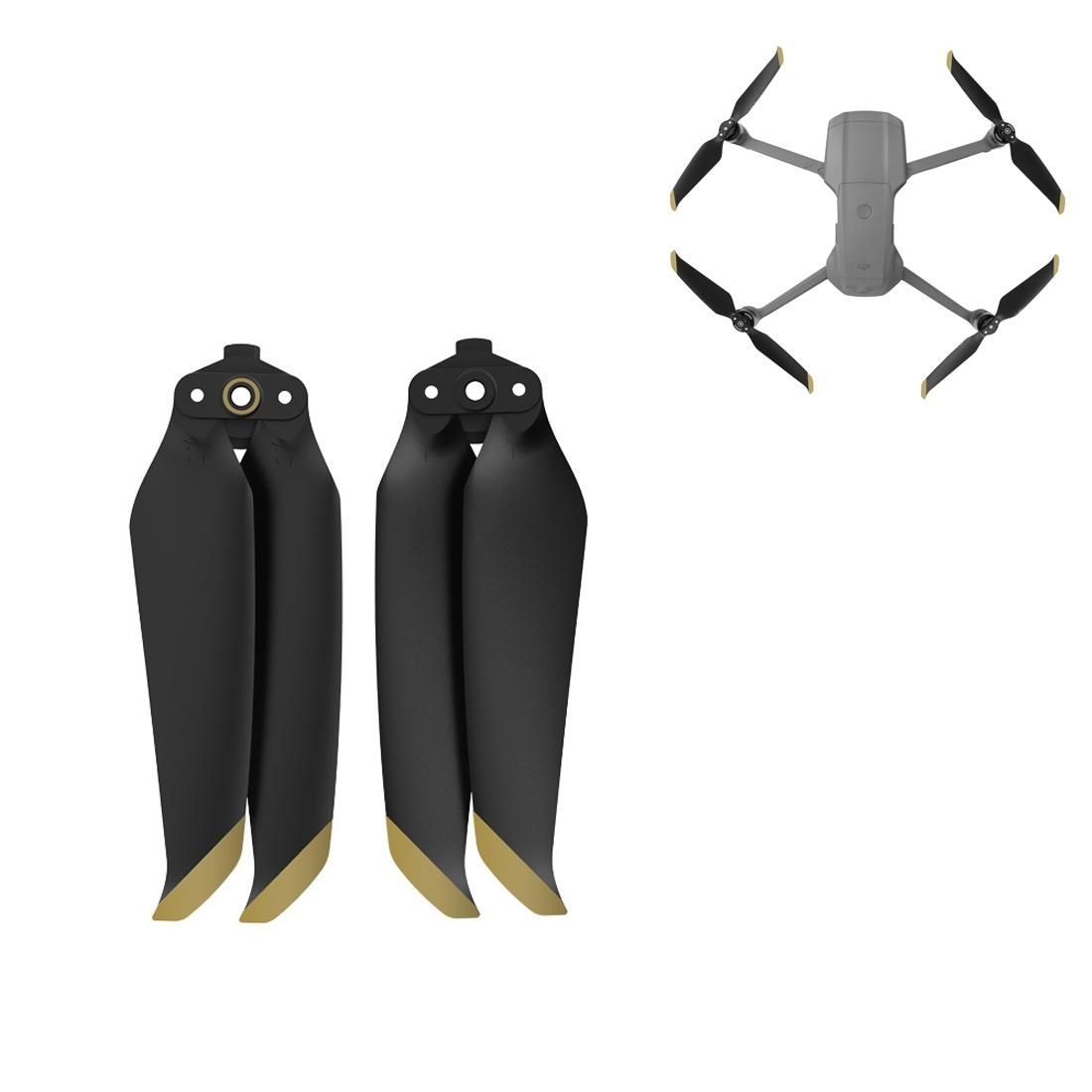 1 Pair Sunnylife 7238F-1 For DJI Mavic Air 2 Low Noise Quick-release Propellers, Size:1 Pairs (Gold)