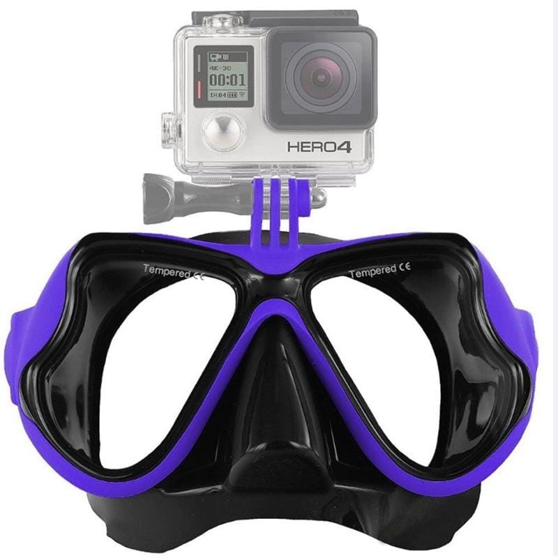 Water Sports Diving Equipment Diving Mask Swimming Glasses for GoPro HERO9 Black / HERO8 Black /7 /6 /5 /5 Session /4 Session /4 /3+ /3 /2 /1, Xiaoyi and Other Action Cameras (Blue)