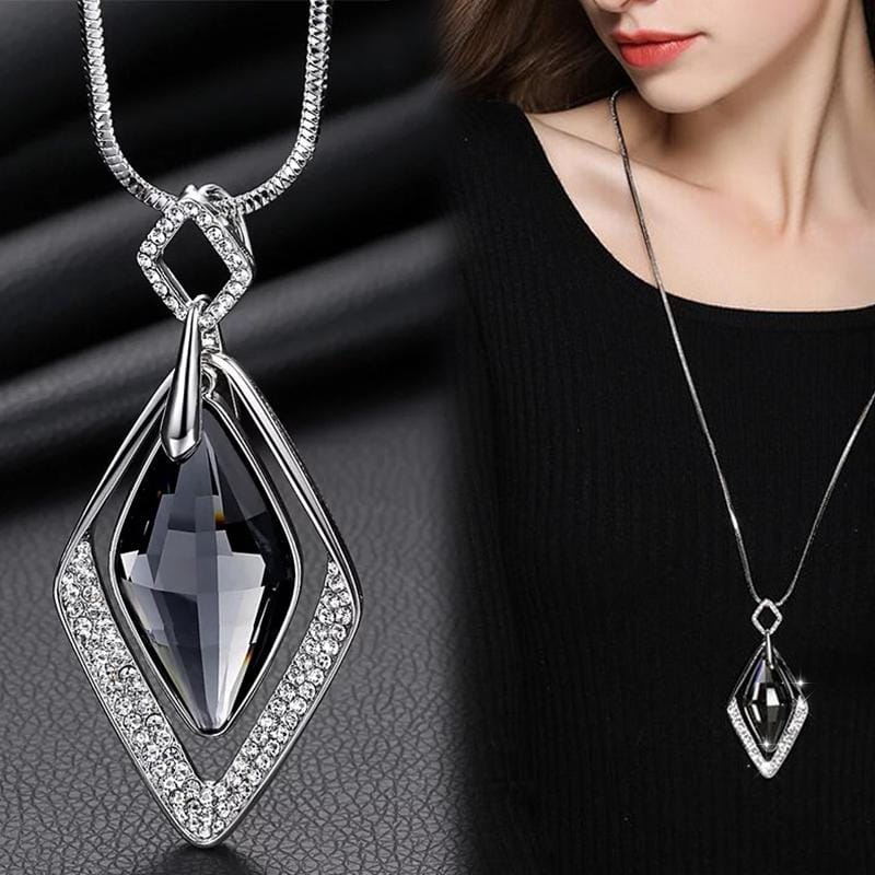 Women Fashion Long Geometric Necklaces Pendants (Polygon)