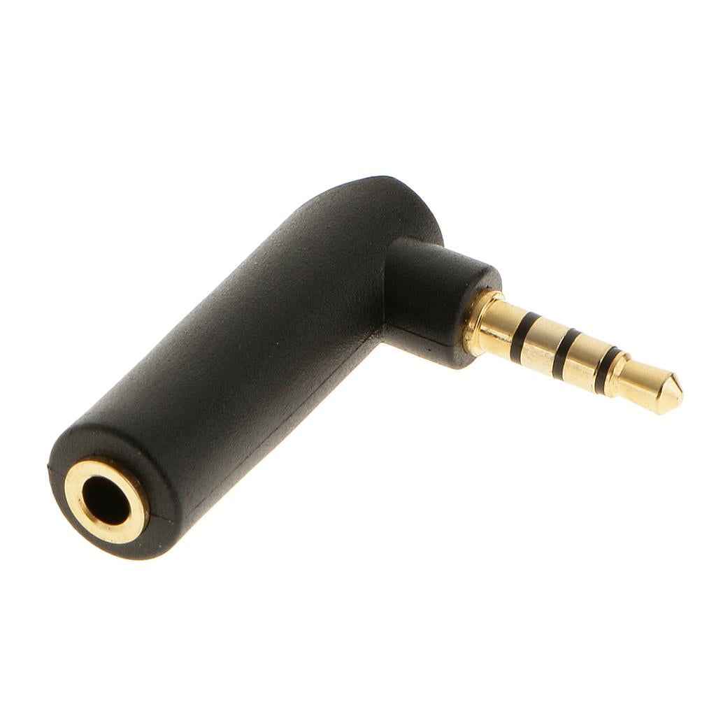 Adapter 3.5mm Male to Female Jack Right Angled 4 pole Digital Audio