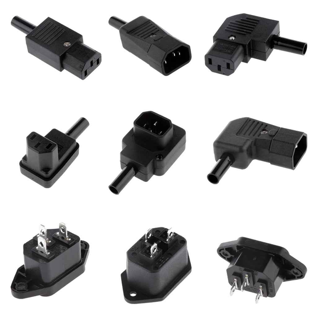 IEC C13 Inline Female 10A 250V Socket Plug Connector Adapter Power Outlet
