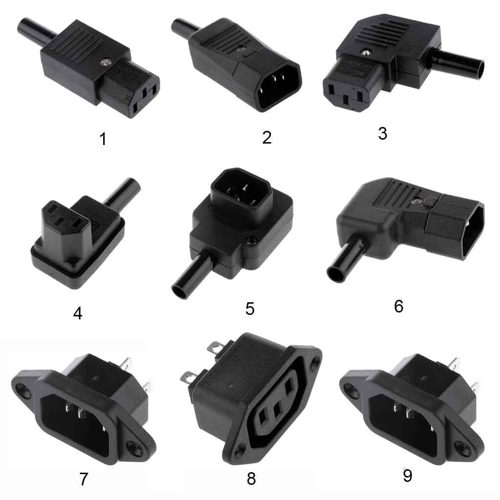 IEC C13 Inline Female 10A 250V Socket Plug Connector Adapter Power Outlet