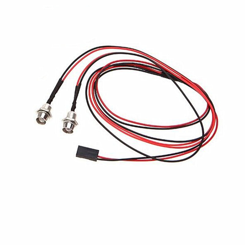 1:10 Front Bumper Bull Bar with 2 LED Headlights for 1/10 Axial RC4WD RC Car