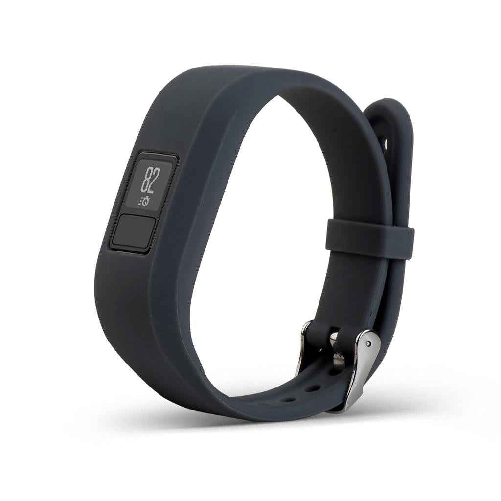 Adjustable Silicone Wrist Watch Band Strap Buckle for Garmin Vivofit 3 Gray