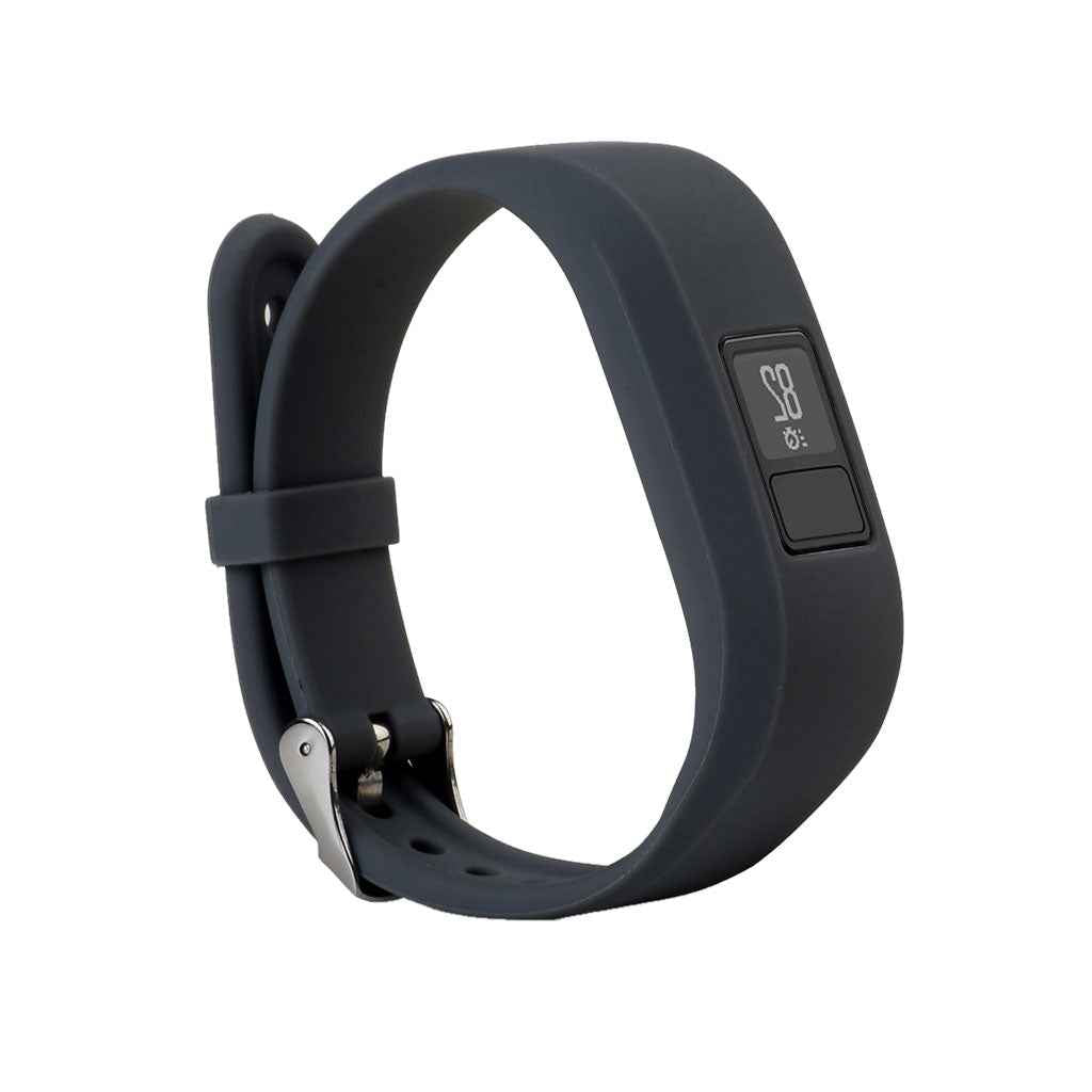Adjustable Silicone Wrist Watch Band Strap Buckle for Garmin Vivofit 3 Gray