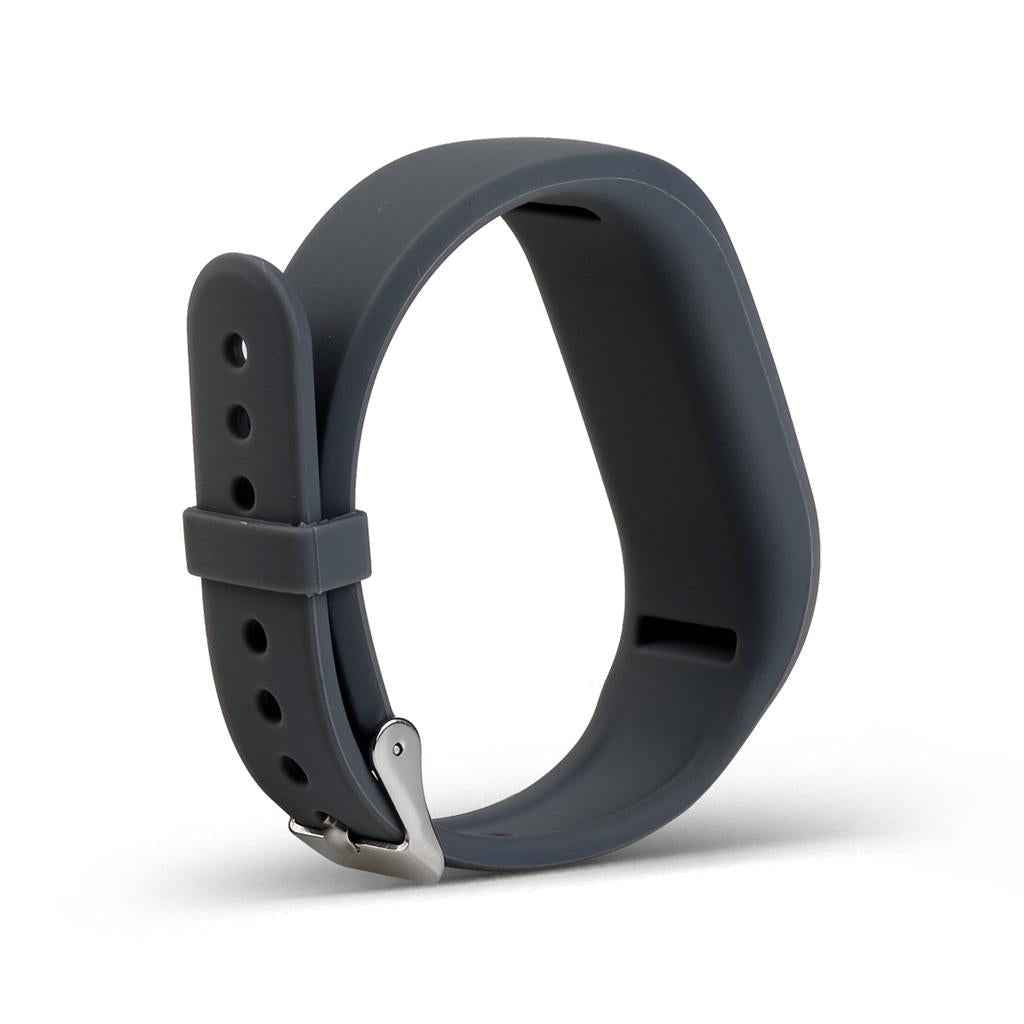 Adjustable Silicone Wrist Watch Band Strap Buckle for Garmin Vivofit 3 Gray