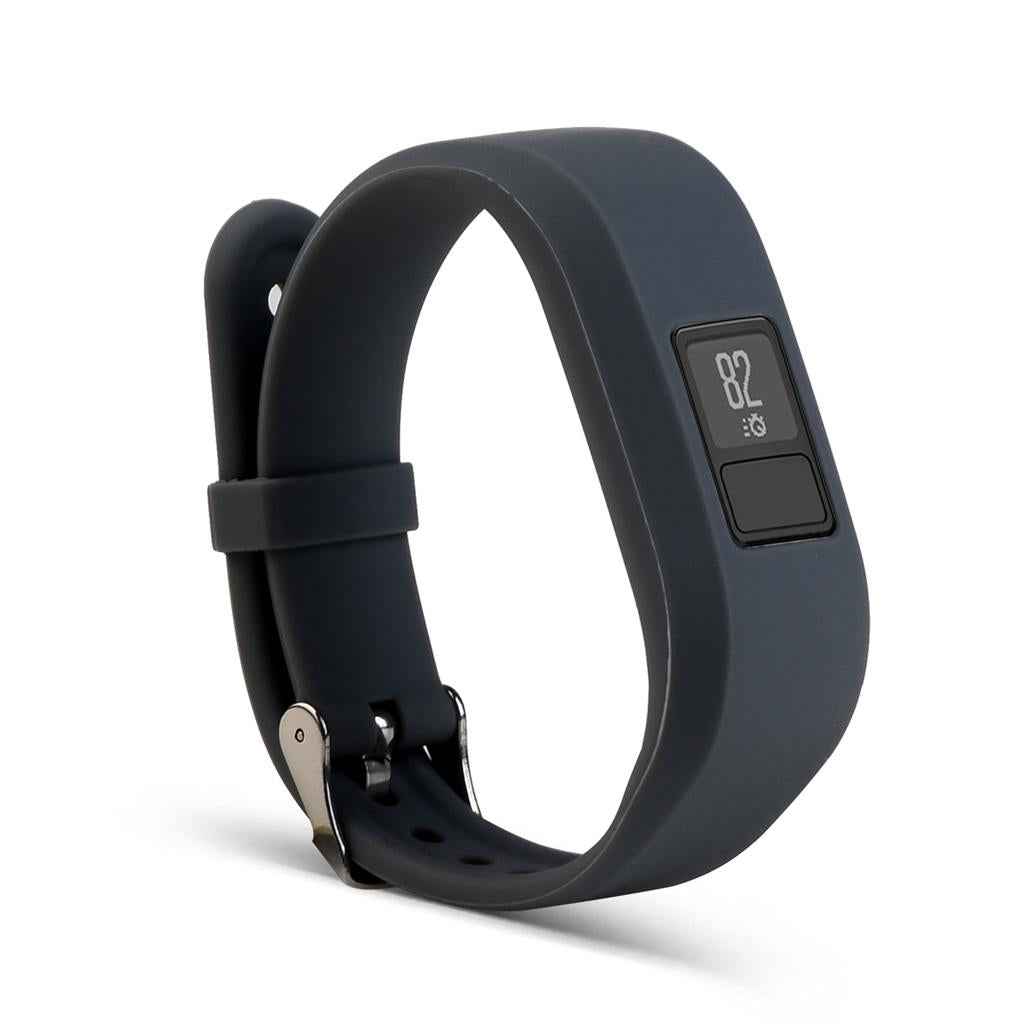 Adjustable Silicone Wrist Watch Band Strap Buckle for Garmin Vivofit 3 Gray