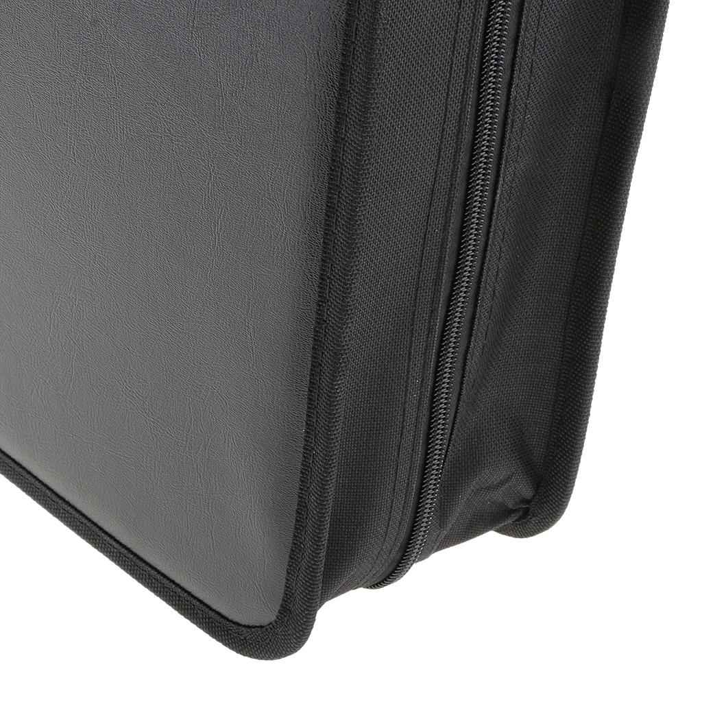 400Disc CD Holder DVD Case Storage Wallet VCD Organizer Black PU Leather Bag