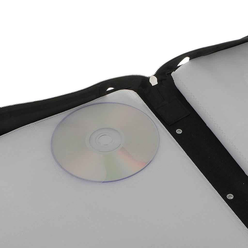 400Disc CD Holder DVD Case Storage Wallet VCD Organizer Black PU Leather Bag
