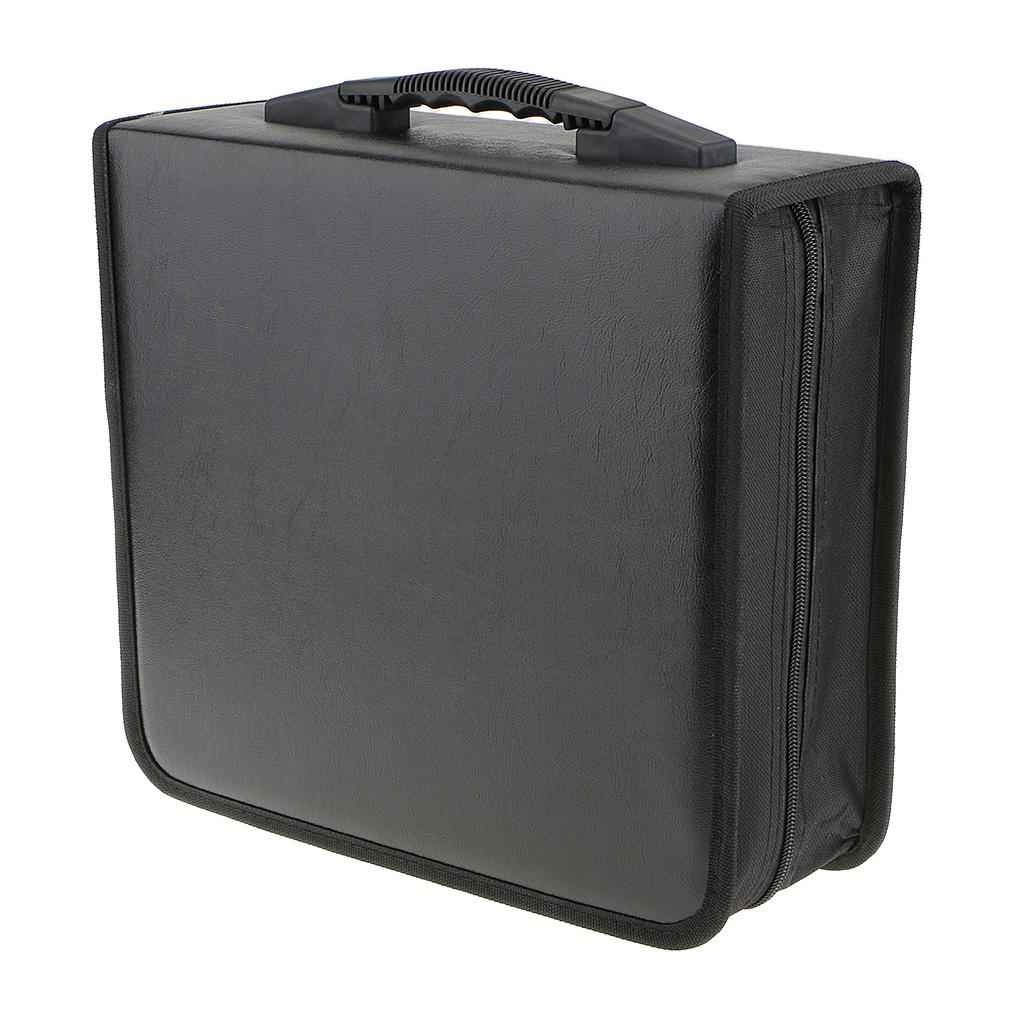 400Disc CD Holder DVD Case Storage Wallet VCD Organizer Black PU Leather Bag