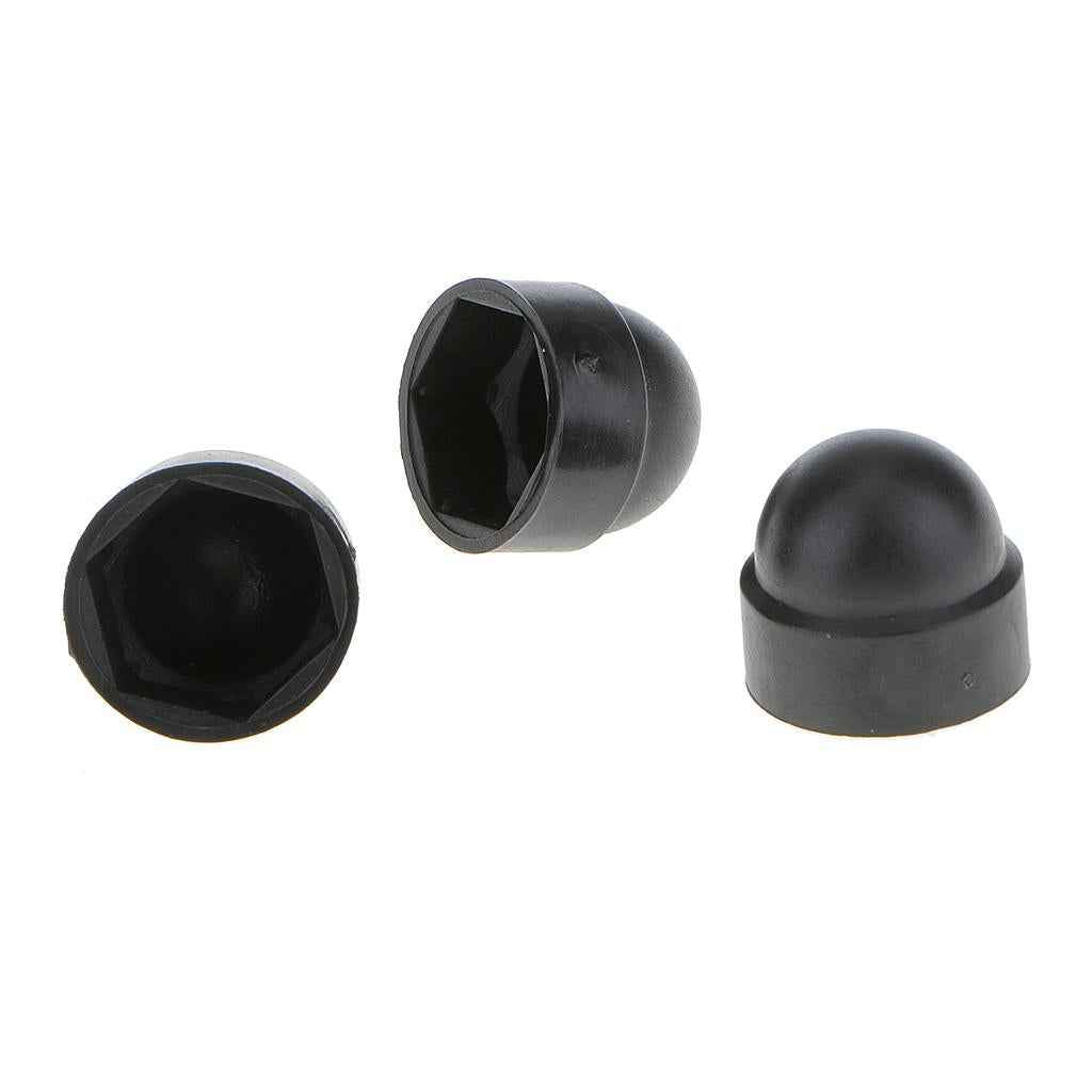 10pcs M10 Black Dome Bolt Nut Protection Caps Cover Hexagon Screws