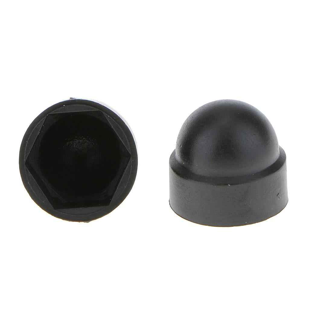10pcs M10 Black Dome Bolt Nut Protection Caps Cover Hexagon Screws