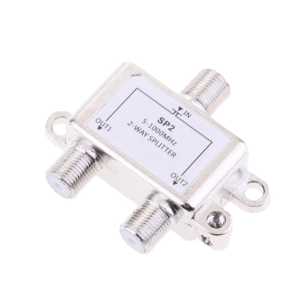 2x2 Way Splitter 5-1000MHz Signal CATV Splitter TV Antenna Coaxial HDTV