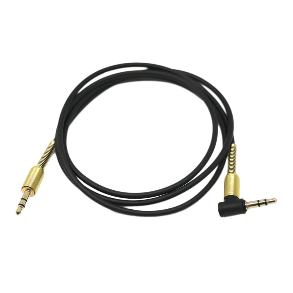 3.5mm Jack Audio Cable Male To Male 90 Degree Right Angle Aux Cable Black