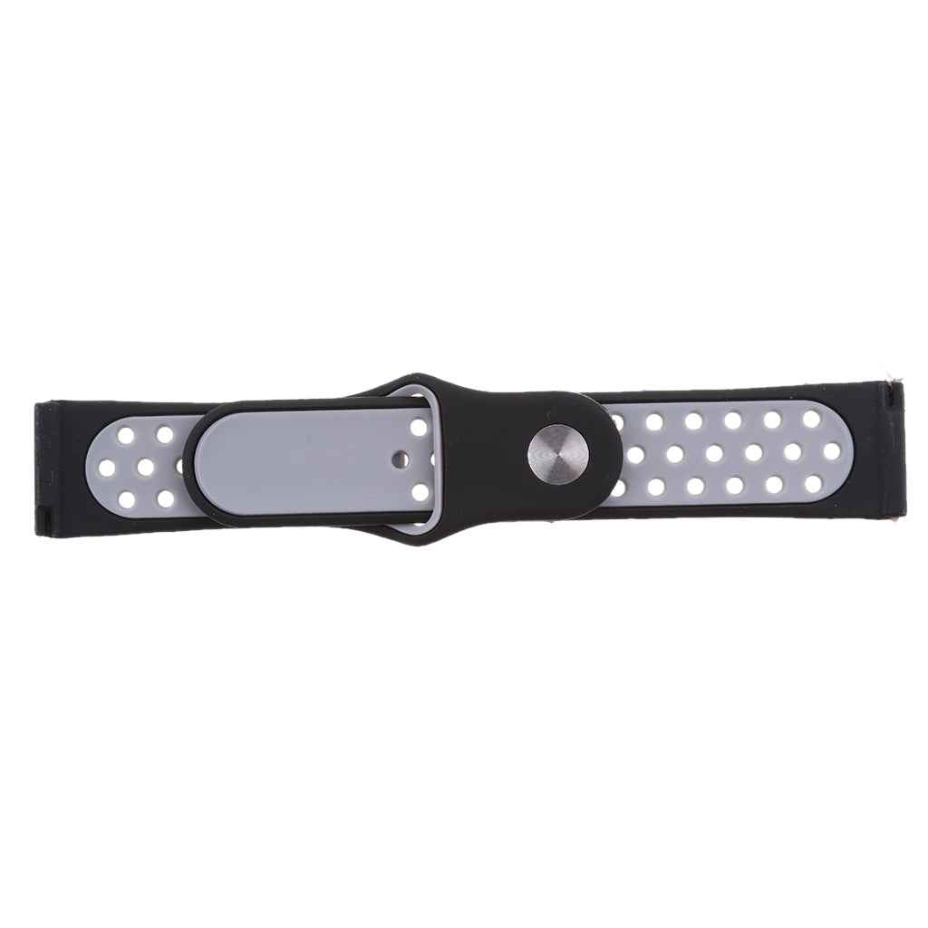 23mm Silicone Bracelet Strap Wrist Watchband For Fitbit Blaze  Black/Gray