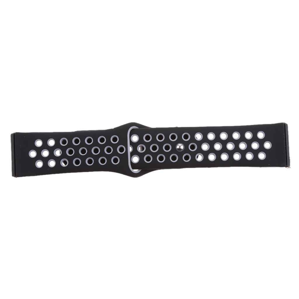 23mm Silicone Bracelet Strap Wrist Watchband For Fitbit Blaze  Black/Gray