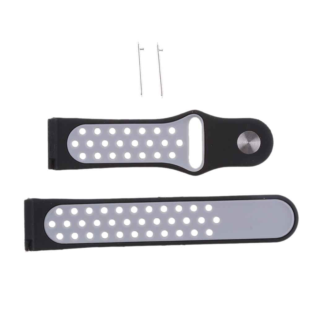 23mm Silicone Bracelet Strap Wrist Watchband For Fitbit Blaze  Black/Gray