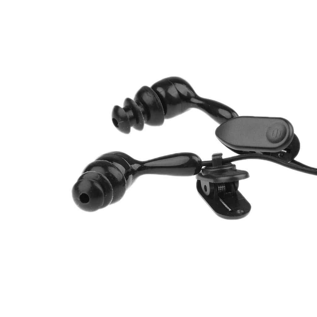 3.5mm In-Ear Sport Waterproof Swimming Diving Swivel Clip Earbud Earphone Headset Stereo Headphones Kit For MP3 MP4 iPod Player  Black