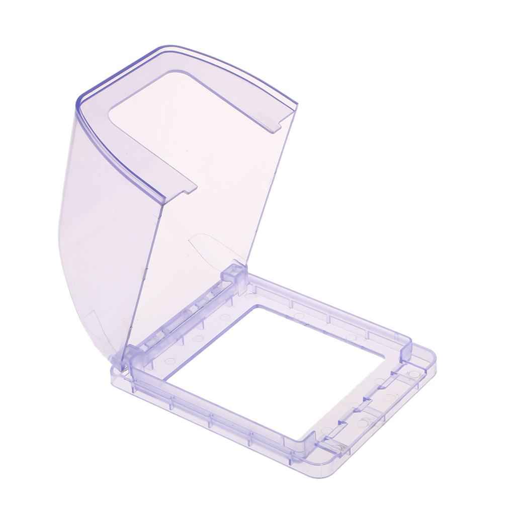 Home-Mounted Switching Power Supply Panel,Waterproof Socket Flip Waterproof Enclosure Box for Big plug Blue