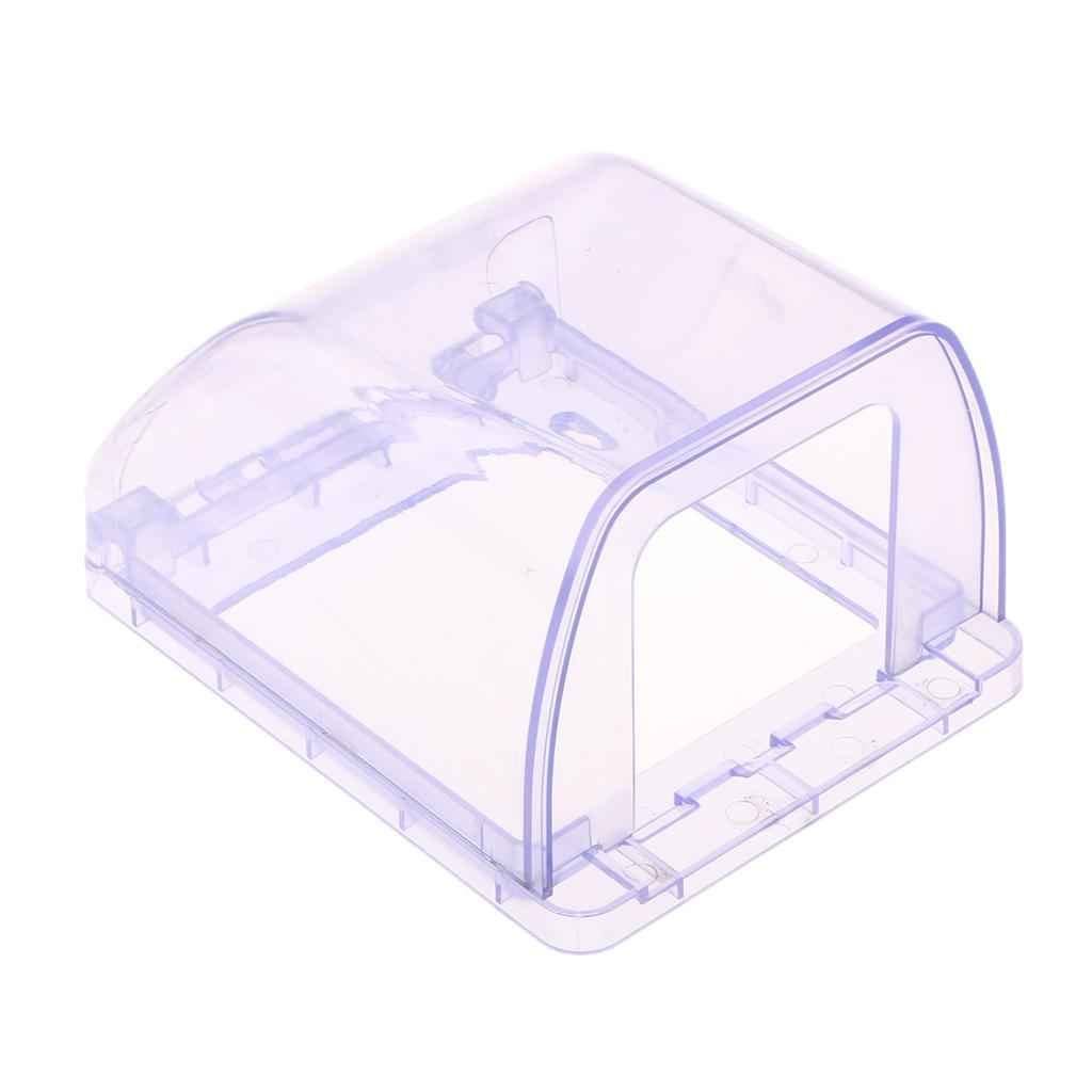 Home-Mounted Switching Power Supply Panel,Waterproof Socket Flip Waterproof Enclosure Box for Big plug Blue