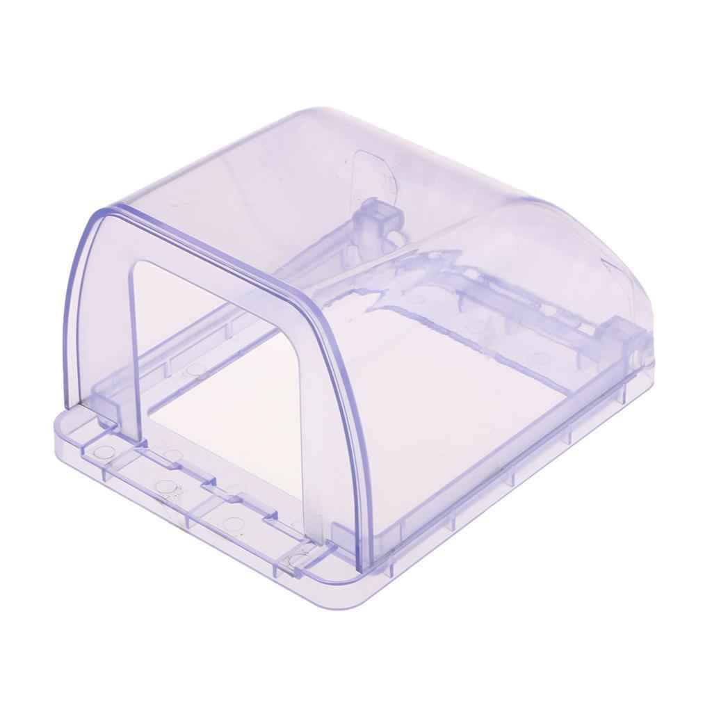 Home-Mounted Switching Power Supply Panel,Waterproof Socket Flip Waterproof Enclosure Box for Big plug Blue