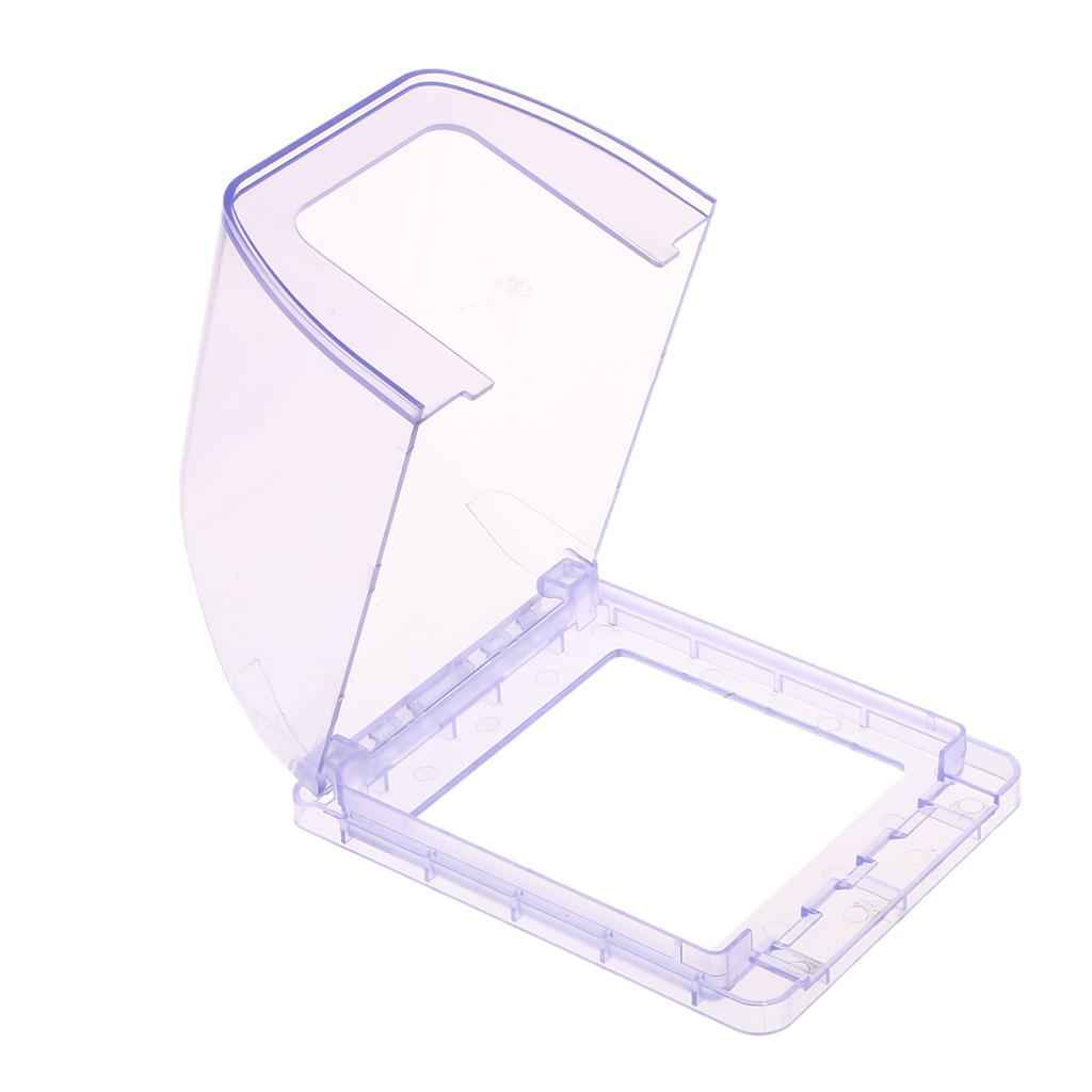 Home-Mounted Switching Power Supply Panel,Waterproof Socket Flip Waterproof Enclosure Box for Big plug Blue