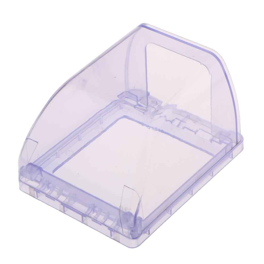 Home-Mounted Switching Power Supply Panel,Waterproof Socket Flip Waterproof Enclosure Box for Big plug Blue