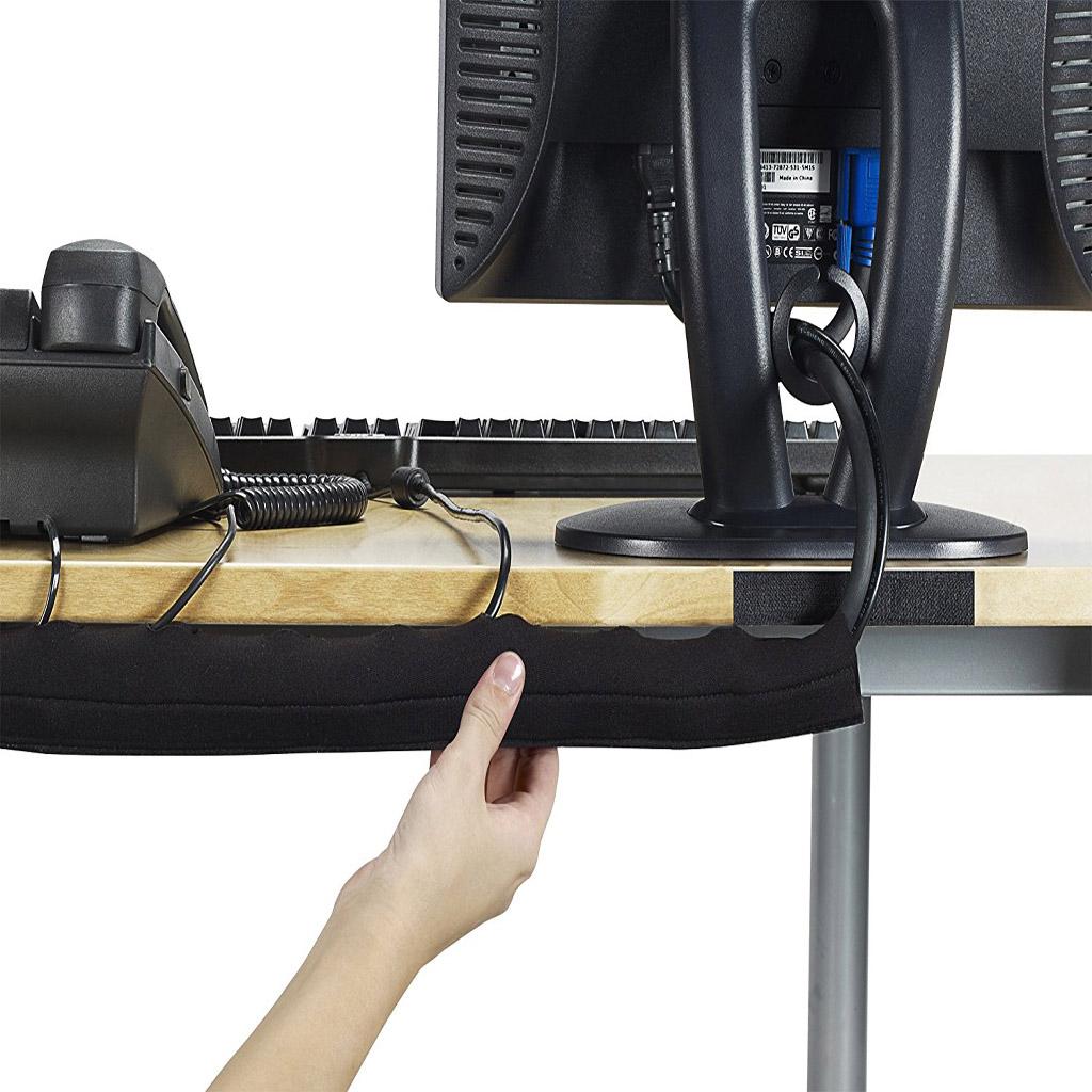 125cm Neoprene Adjustable Cable Management Sleeves for TV / Computer