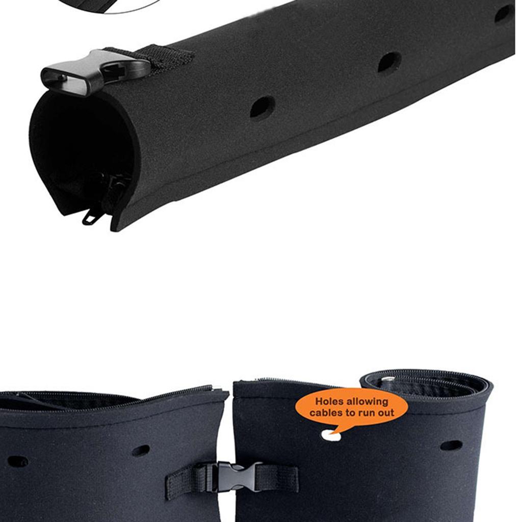 2Pieces 20 Inch Zipper Cable Management Neoprene Cord Cover Sleeve Wire Hide