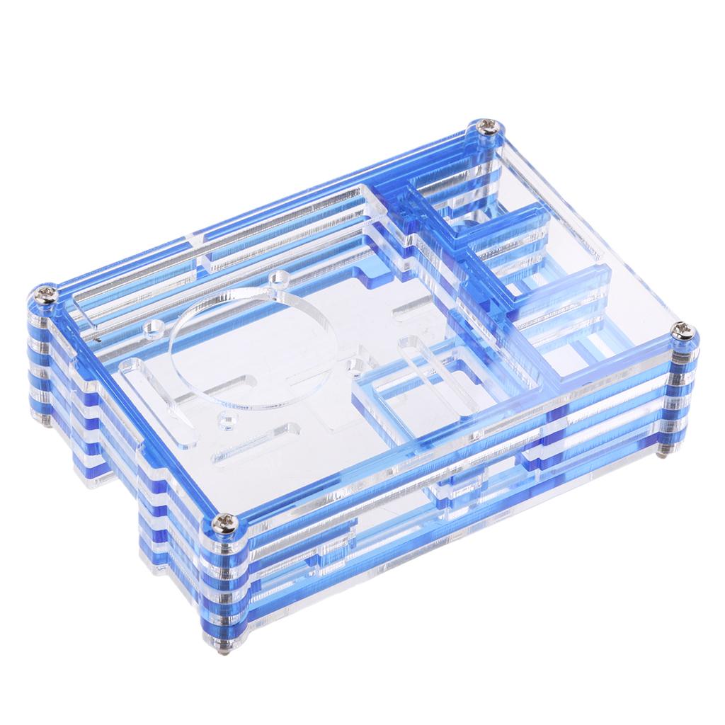 Clear Case Enclosure Box for Raspberry Pi2 PI3 Model B+ Blue