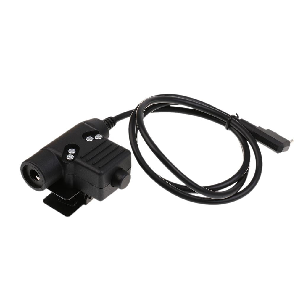2 Pin Plug Z-tactical U94 Headset Cable Adapter & PTT for Kenwood Radios