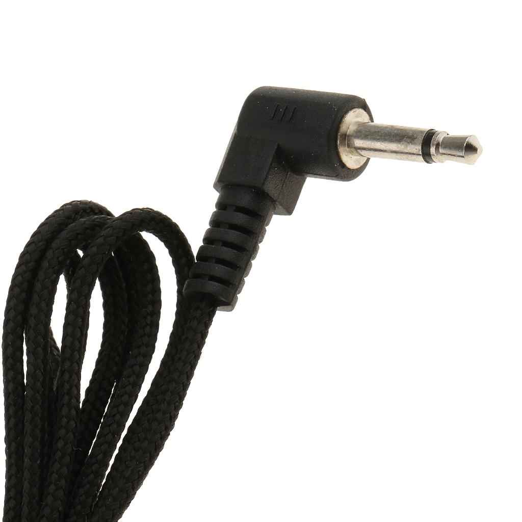 Double Ear Hook Wired Headset Headworn Microphone Black 3.5mm Right Angle