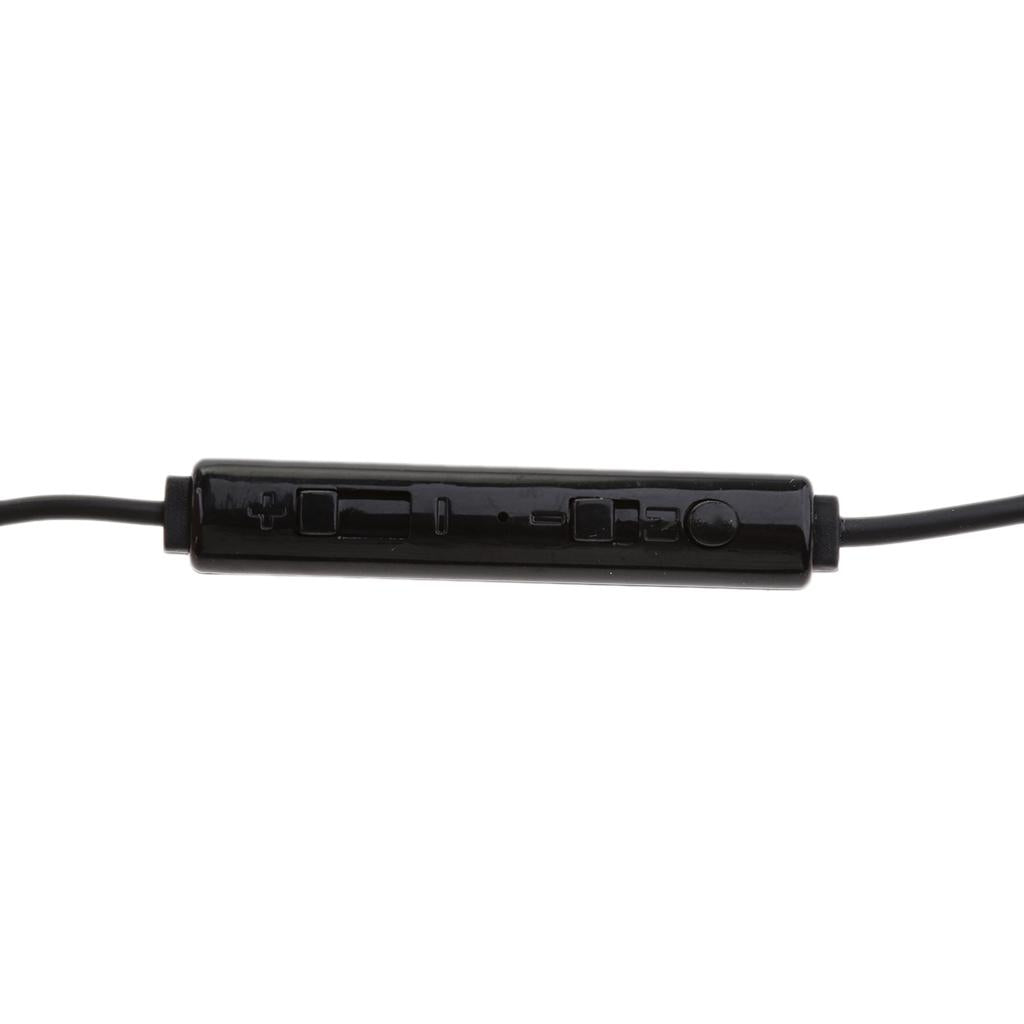 3.5mm In Ear Air Tube Anti-radiation Earphone Microphone Headphone Black