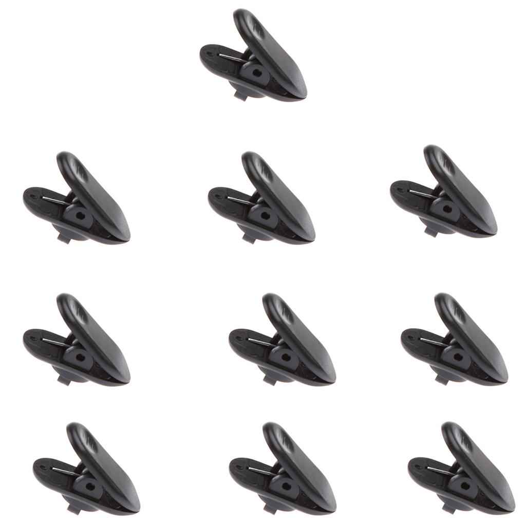 10 Pieces Earphone Headset Collar Durable Cuff Clip Holder Hook Loop Black