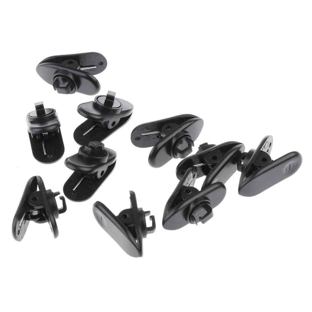 10 Pieces Earphone Headset Collar Durable Cuff Clip Holder Hook Loop Black