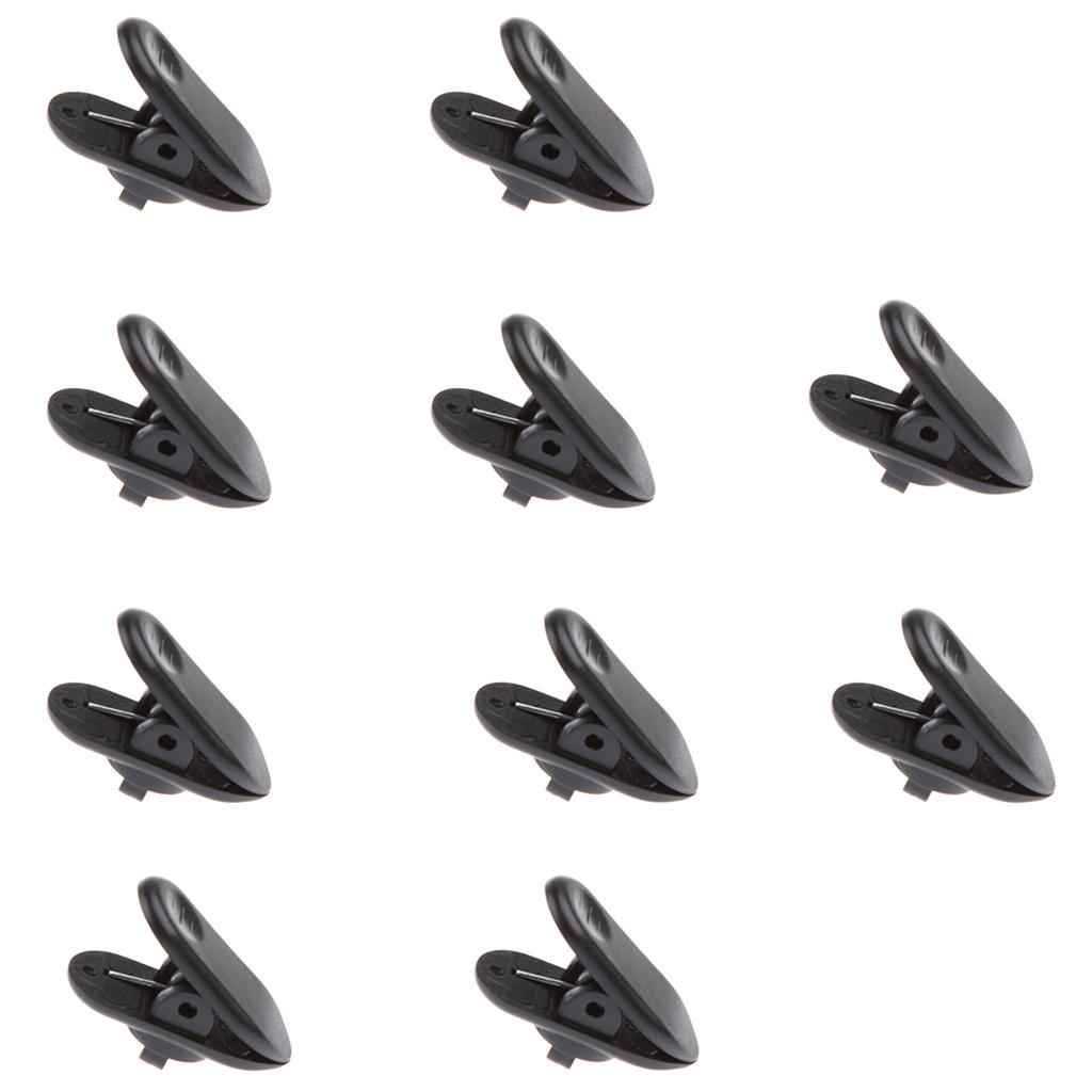 10 Pieces Earphone Headset Collar Durable Cuff Clip Holder Hook Loop Black