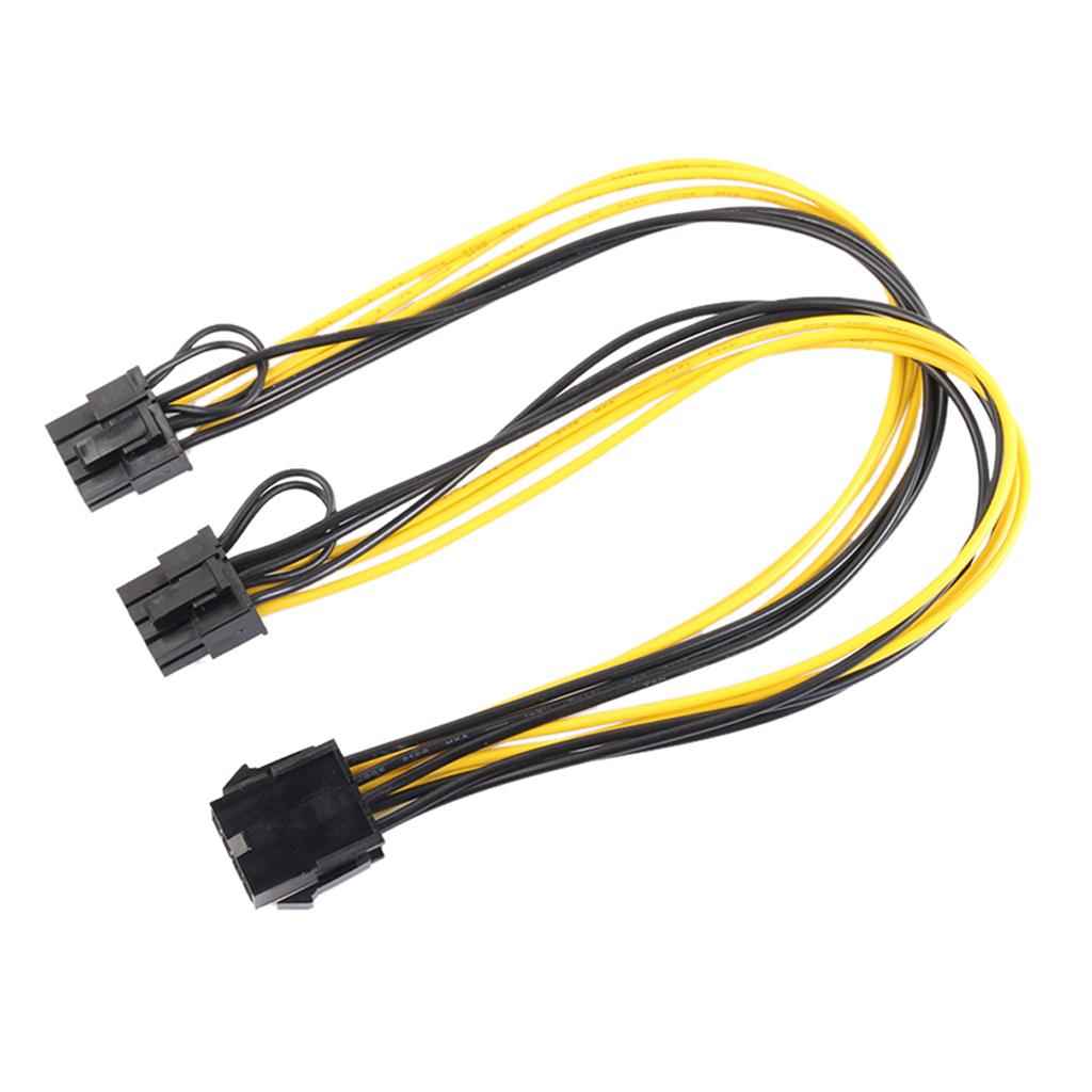 18AWG PCI-E 8pin to Dual 8-pin Y-Splitter Extension Cable Connector for Computer PC