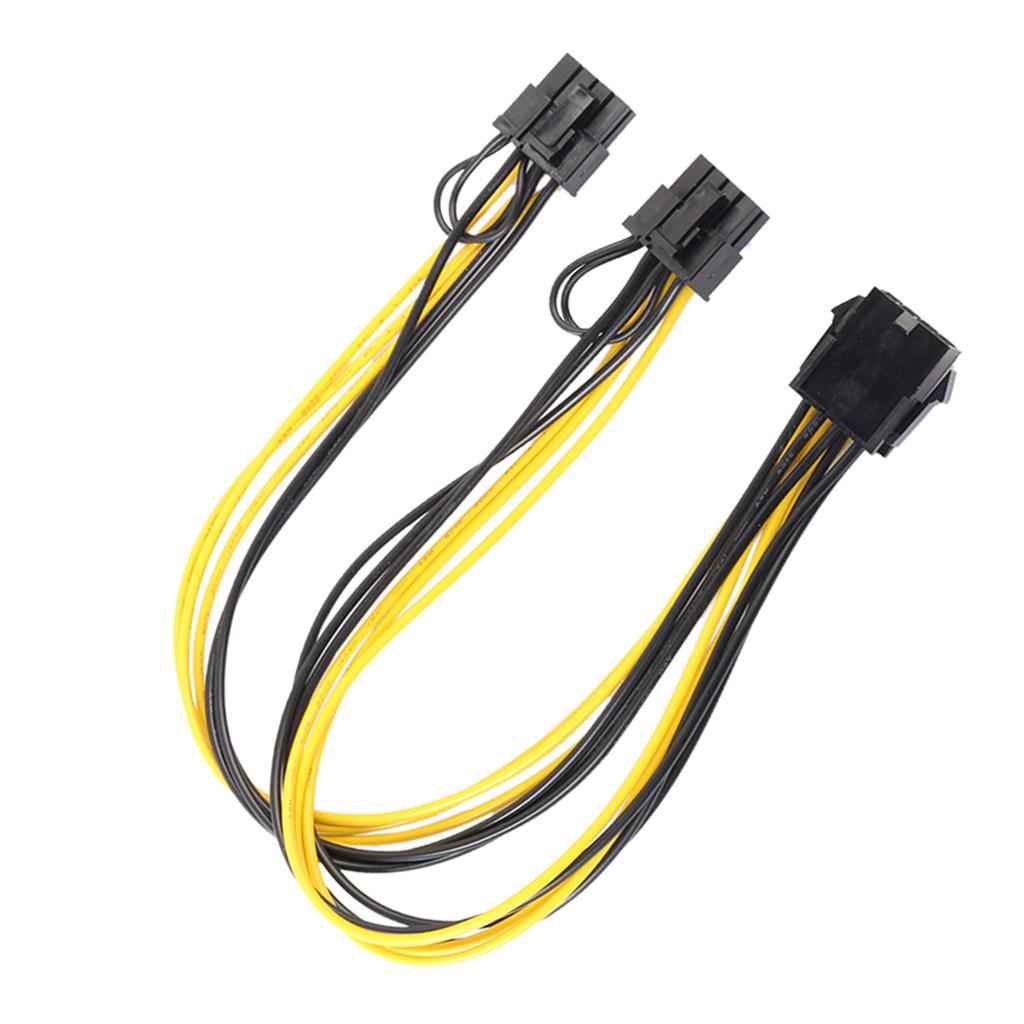 18AWG PCI-E 8pin to Dual 8-pin Y-Splitter Extension Cable Connector for Computer PC