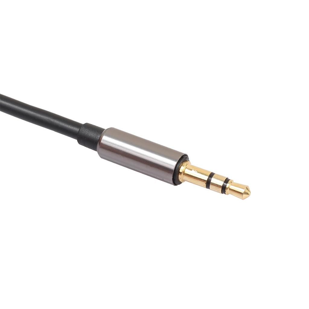 3 FT 3.5mm Stereo Male Plug to 2 RCA Audio Male Adapter Speaker Cable Grey